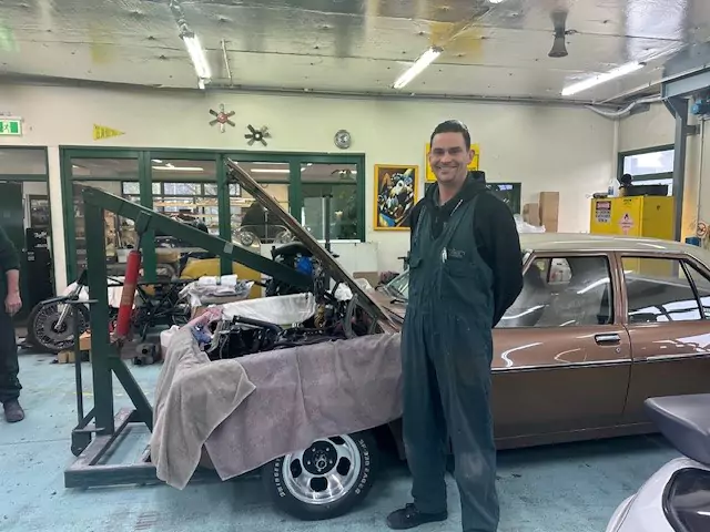 Classic Holden in the workshop